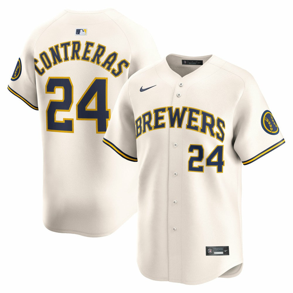 William Contreras Milwaukee Brewers Nike Home Limited Player Jersey discount