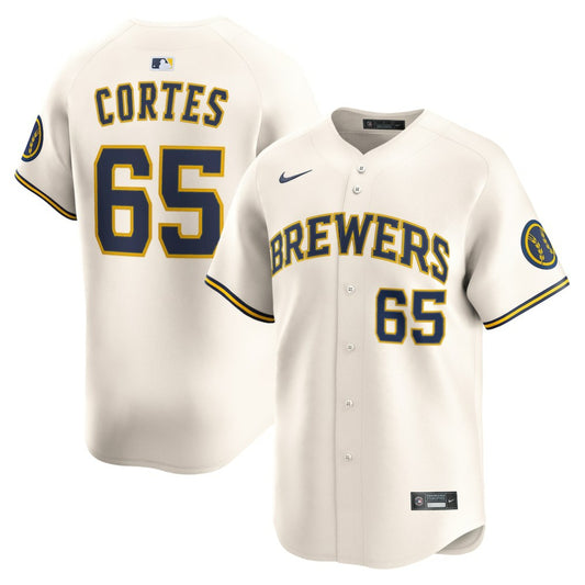Nestor Cortes Milwaukee Brewers Nike Home Limited Player Jersey - Cream | MLB Jerseys
