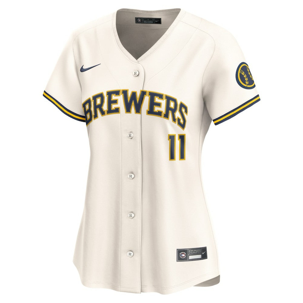 Jackson Chourio Milwaukee Brewers Nike Women's Home Limited Player Jersey discount