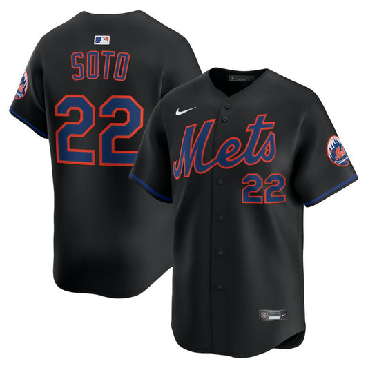 Juan Soto New York Mets Nike Alternate Limited Player Jersey - Black | MLB Jerseys