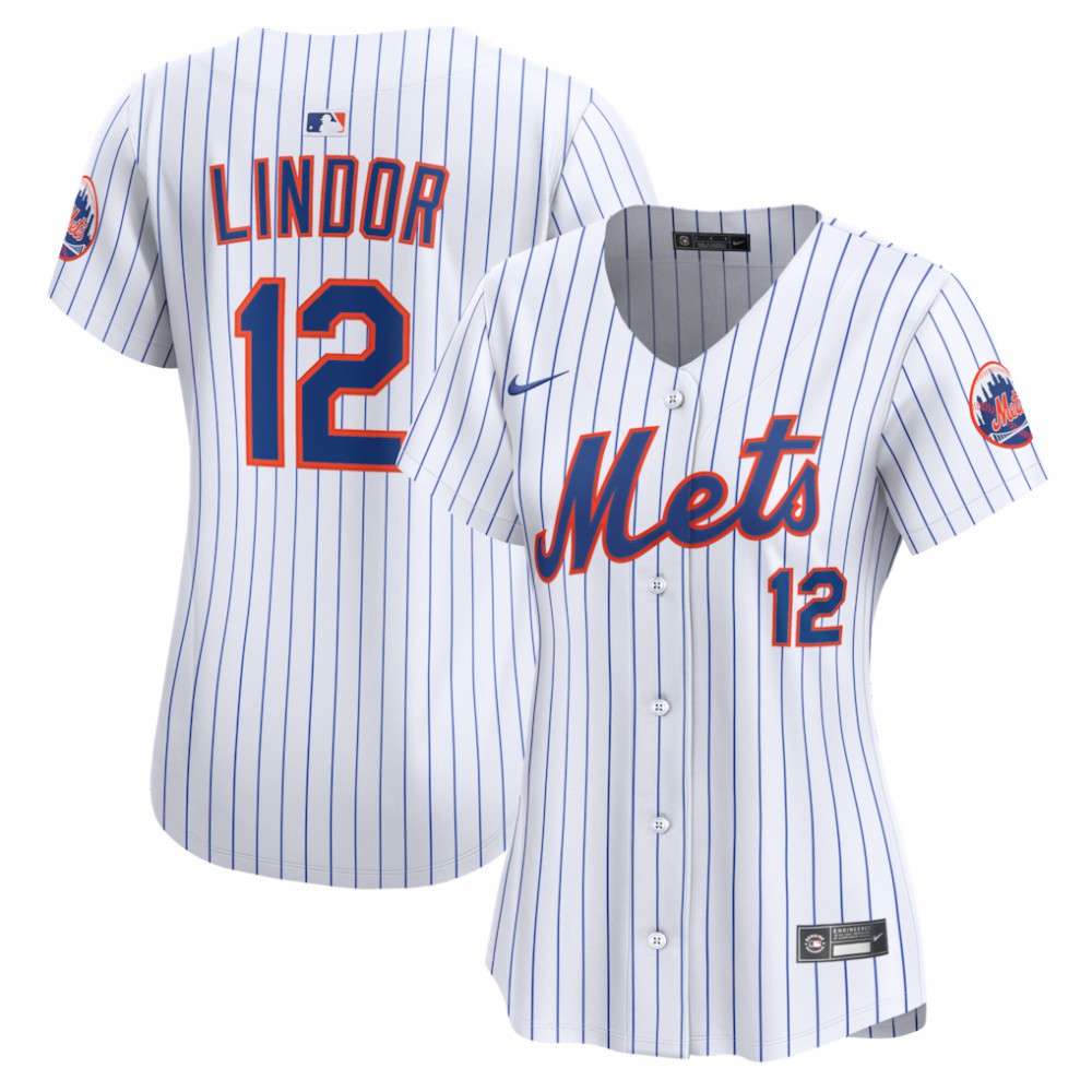 Francisco Lindor New York Mets Nike Women's Home Limited Jersey - White | MLB Jerseys