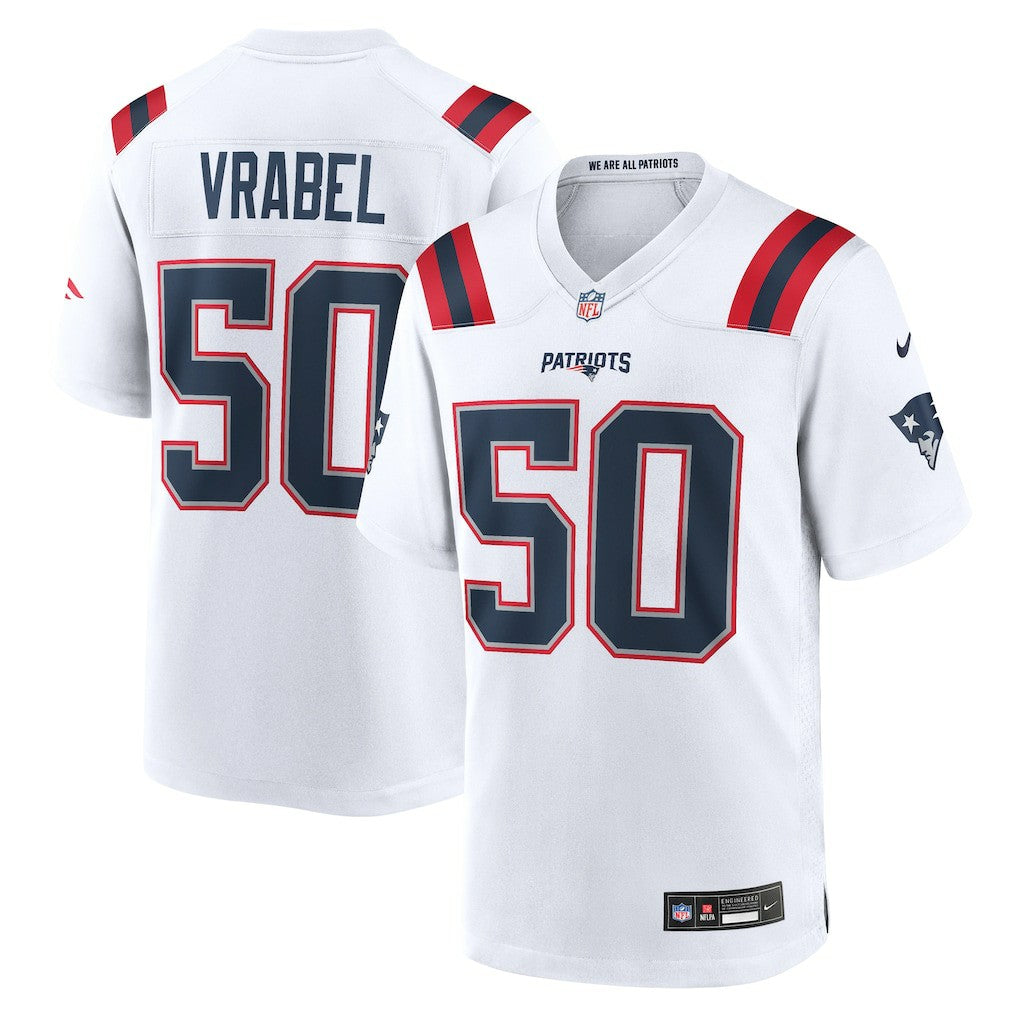 Mike Vrabel New England Patriots Retired Player Game Jersey White - Nike