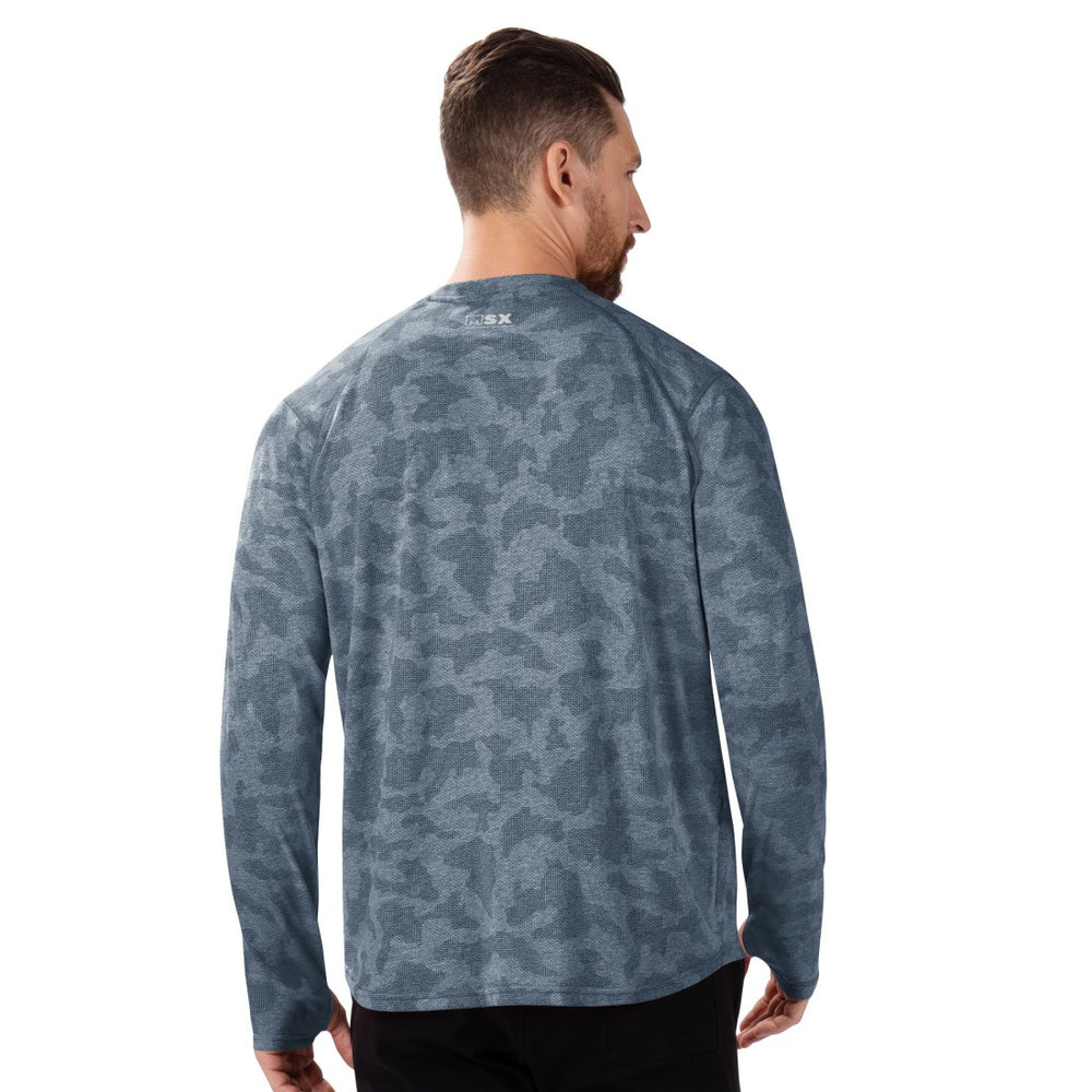 Denver Broncos MSX by Michael Strahan Performance Camo Long Sleeve T-Shirt Navy - NFL