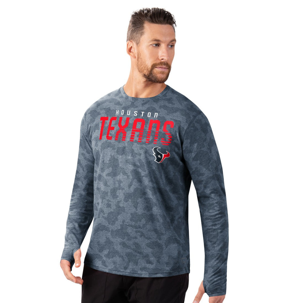 Houston Texans MSX by Michael Strahan Performance Camo Long Sleeve T-Shirt Navy - NFL