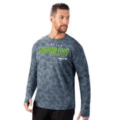 Seattle Seahawks MSX by Michael Strahan Performance Camo Long Sleeve T-Shirt Navy - NFL