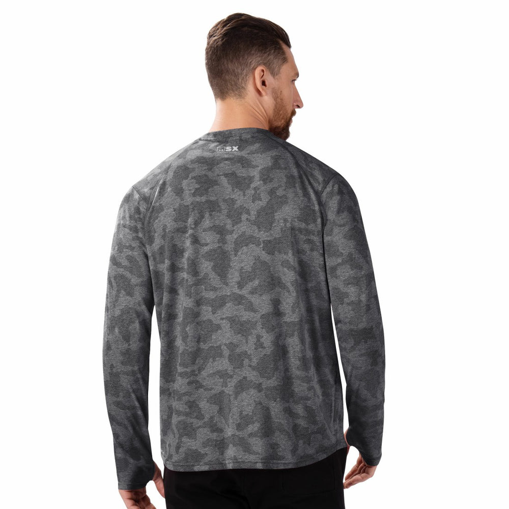 Detroit Lions MSX by Michael Strahan Performance Camo Long Sleeve T-Shirt Black - NFL