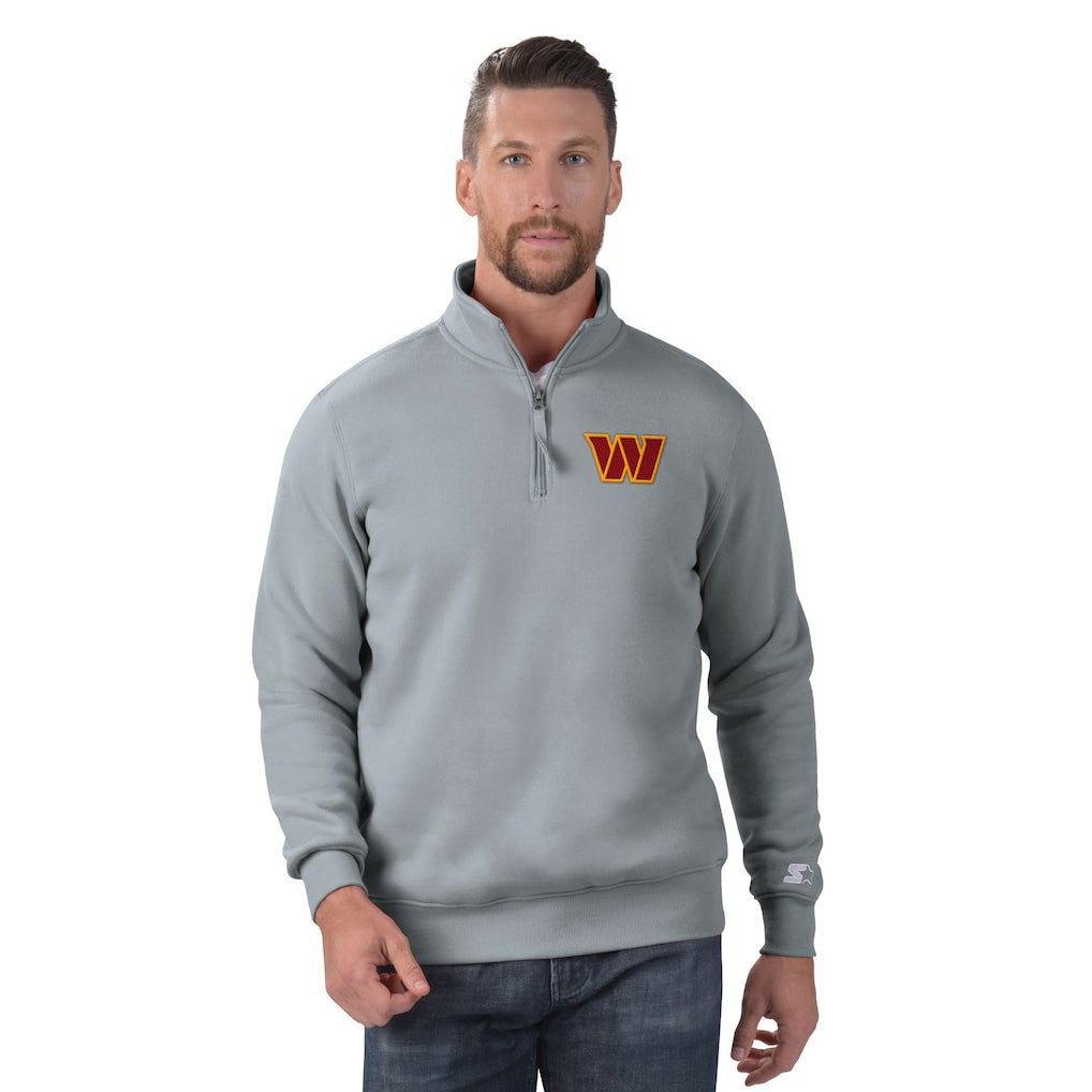 Washington Commanders Starter Classic Quarter-Zip Pullover Sweatshirt Gray - NFL