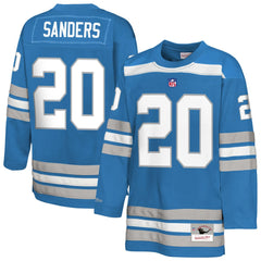 Barry Sanders Detroit Lions Youth Hockey Fashion Jersey Blue - Mitchell & Ness