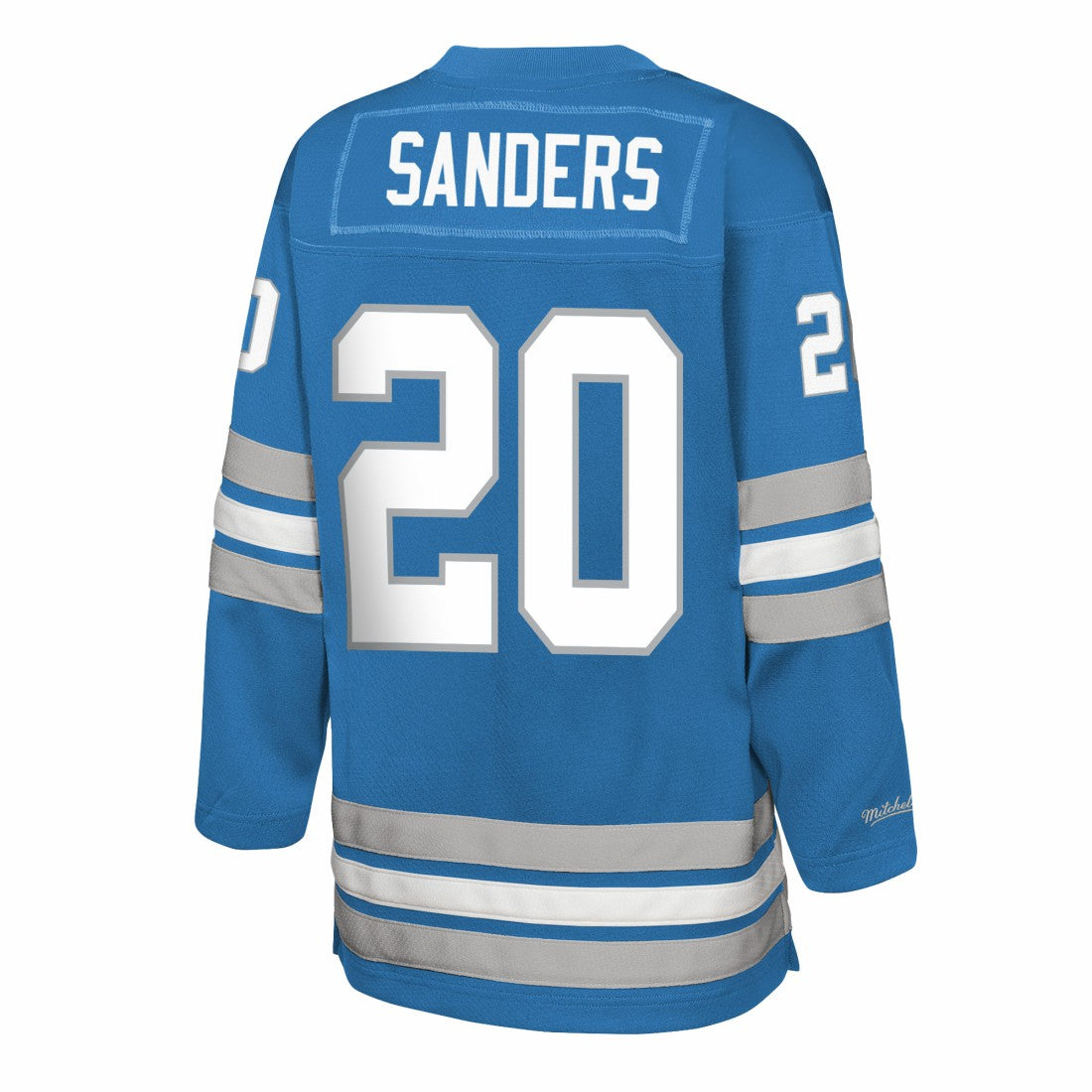 Barry Sanders Detroit Lions Youth Hockey Fashion Jersey Blue - Mitchell & Ness