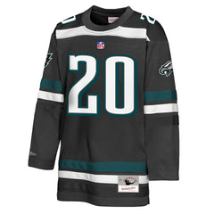 Brian Dawkins Philadelphia Eagles Youth Hockey Fashion Jersey Black - Mitchell & Ness