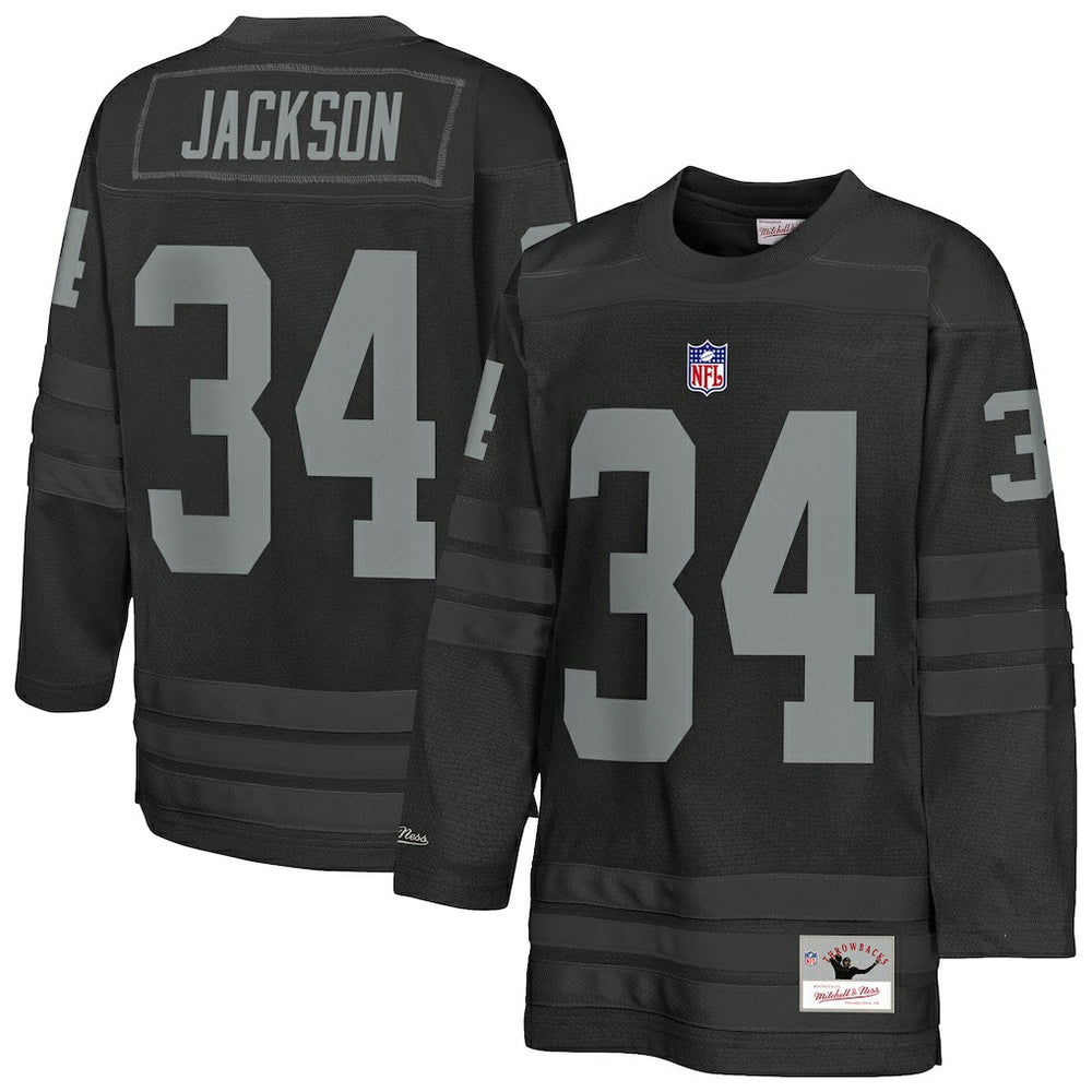 Bo Jackson Las Vegas Raiders Youth Hockey Fashion Jersey Black - Mitchell & Ness