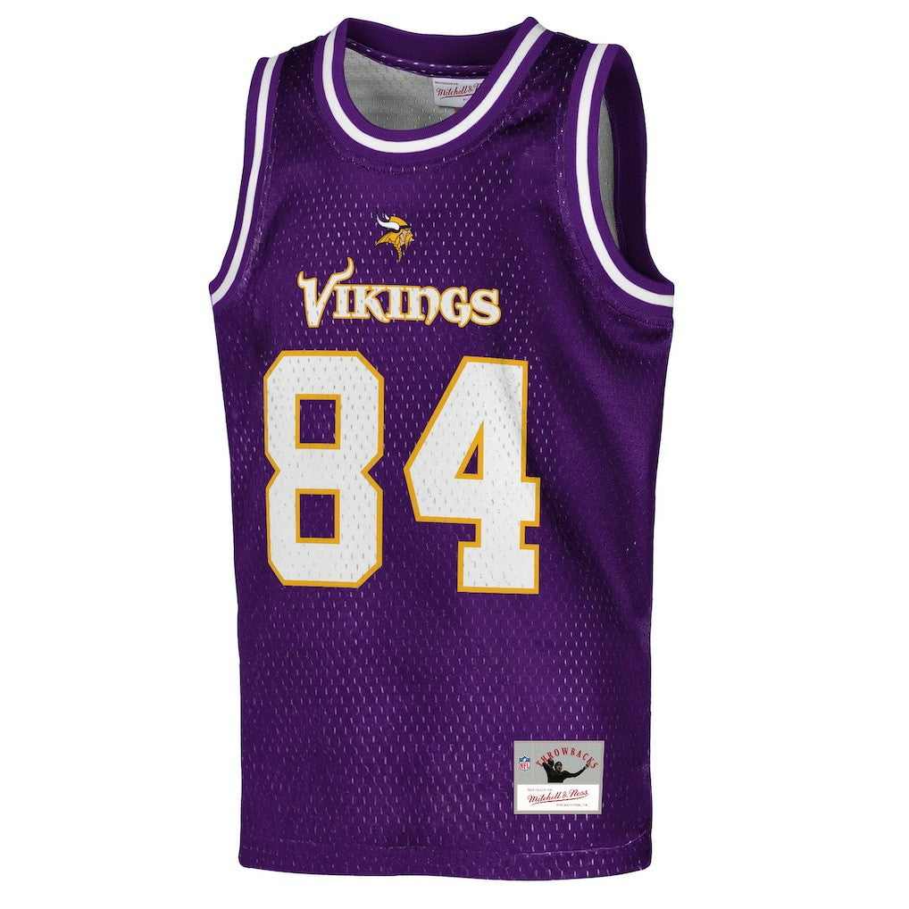 Randy Moss Minnesota Vikings Youth Retired Player NFL Basketball Fashion Jersey Purple - Mitchell & Ness