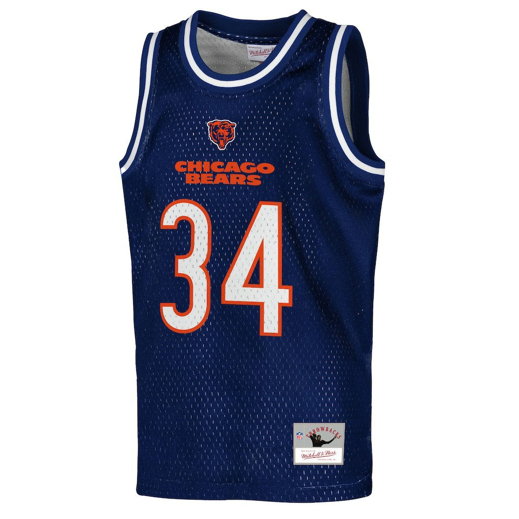 Walter Payton Chicago Bears Youth Retired Player NFL Basketball Fashion Jersey Navy - Mitchell & Ness