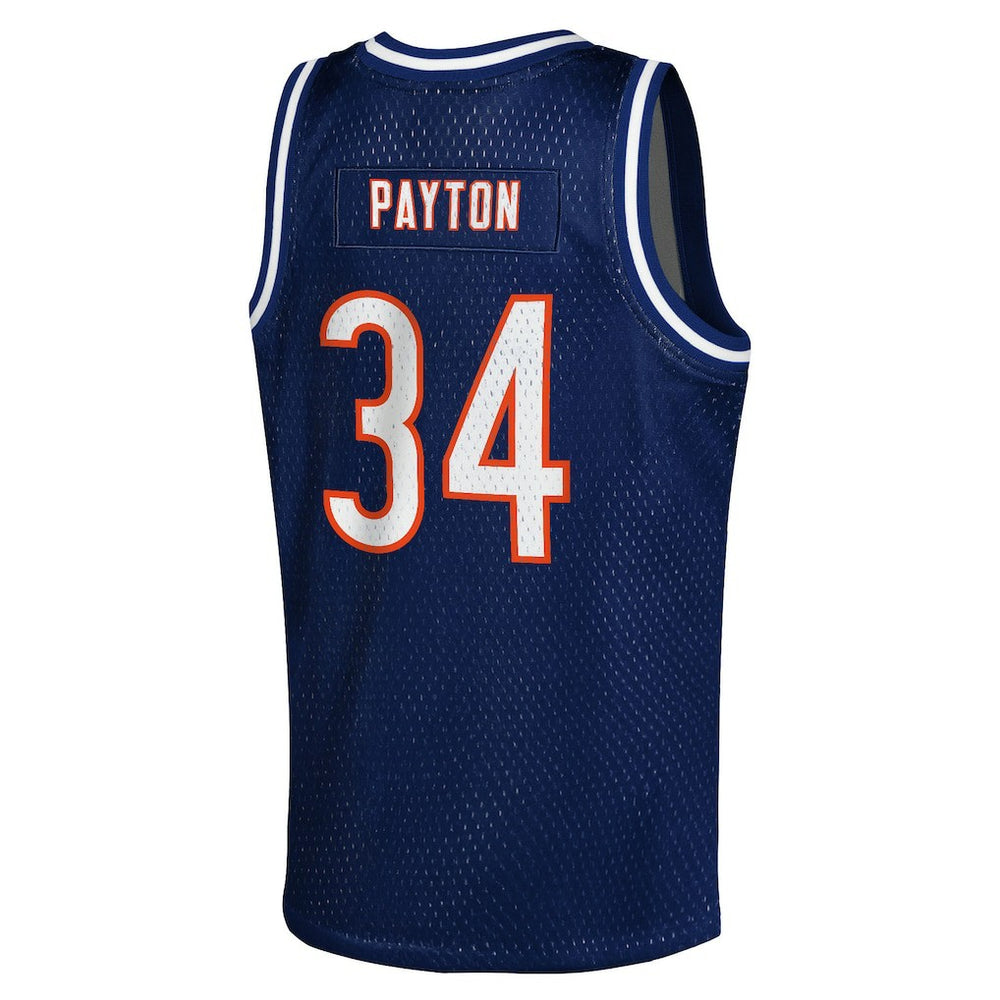 Walter Payton Chicago Bears Youth Retired Player NFL Basketball Fashion Jersey Navy - Mitchell & Ness