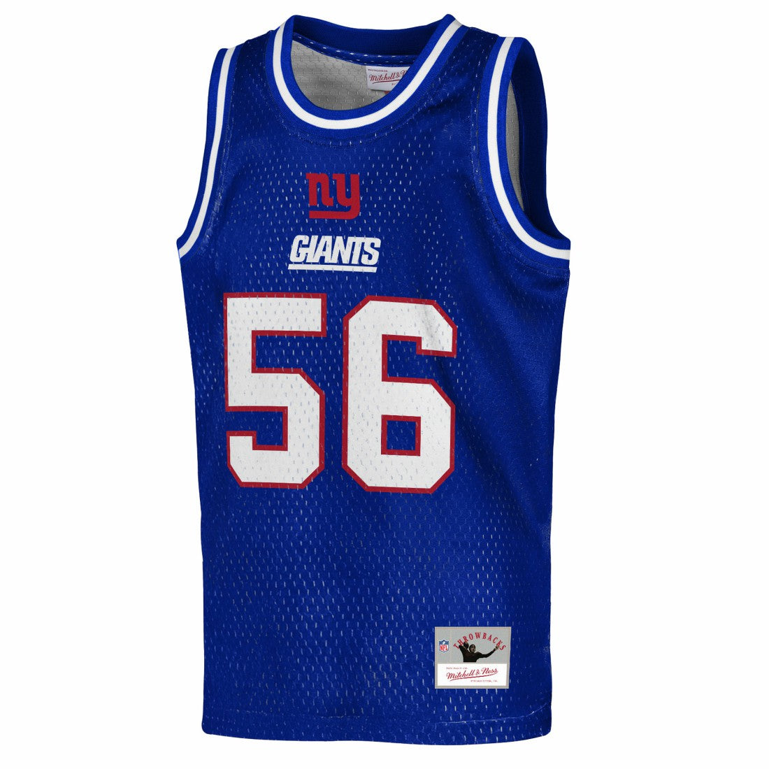 Lawrence Taylor New York Giants Youth Retired Player NFL Basketball Fashion Jersey Royal - Mitchell & Ness