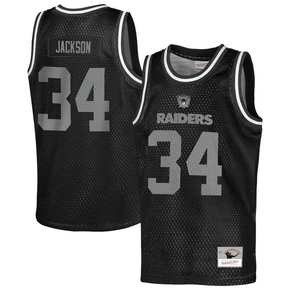 Bo Jackson Las Vegas Raiders Youth Retired Player NFL Basketball Fashion Jersey - Black discount | NFL Jerseys