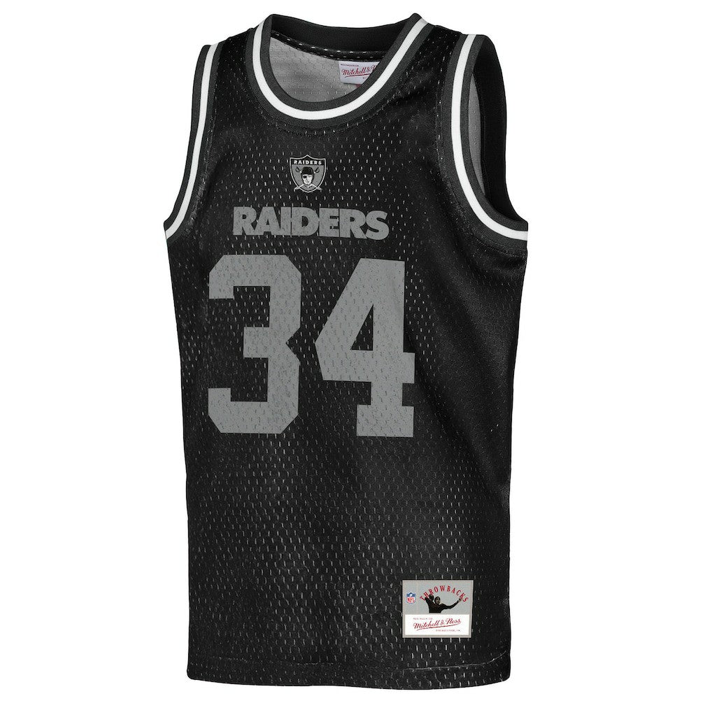 Bo Jackson Las Vegas Raiders Youth Retired Player NFL Basketball Fashion Jersey Black - Mitchell & Ness