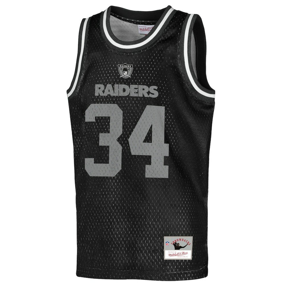Bo Jackson Las Vegas Raiders Youth Retired Player NFL Basketball Fashion Jersey Black - Mitchell & Ness