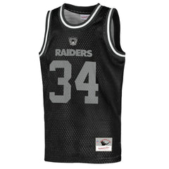 Bo Jackson Las Vegas Raiders Youth Retired Player NFL Basketball Fashion Jersey Black - Mitchell & Ness