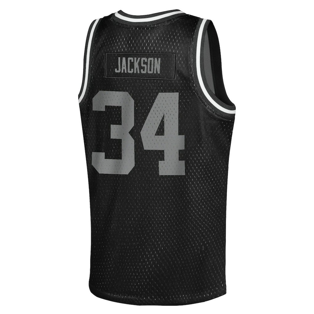 Bo Jackson Las Vegas Raiders Youth Retired Player NFL Basketball Fashion Jersey Black - Mitchell & Ness
