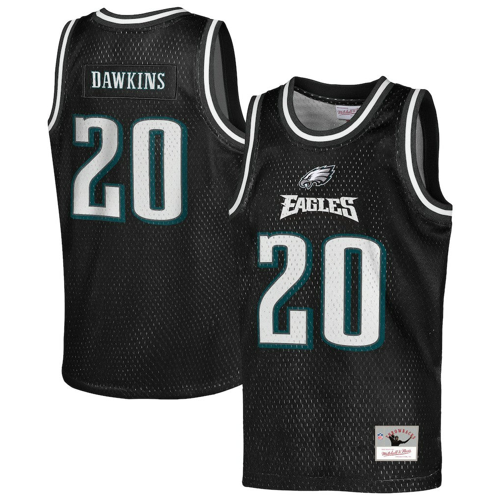 Brian Dawkins Philadelphia Eagles Youth Retired Player NFL Basketball Fashion Jersey Black - Mitchell & Ness