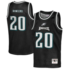 Brian Dawkins Philadelphia Eagles Youth Retired Player NFL Basketball Fashion Jersey Black - Mitchell & Ness