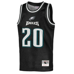 Brian Dawkins Philadelphia Eagles Youth Retired Player NFL Basketball Fashion Jersey Black - Mitchell & Ness