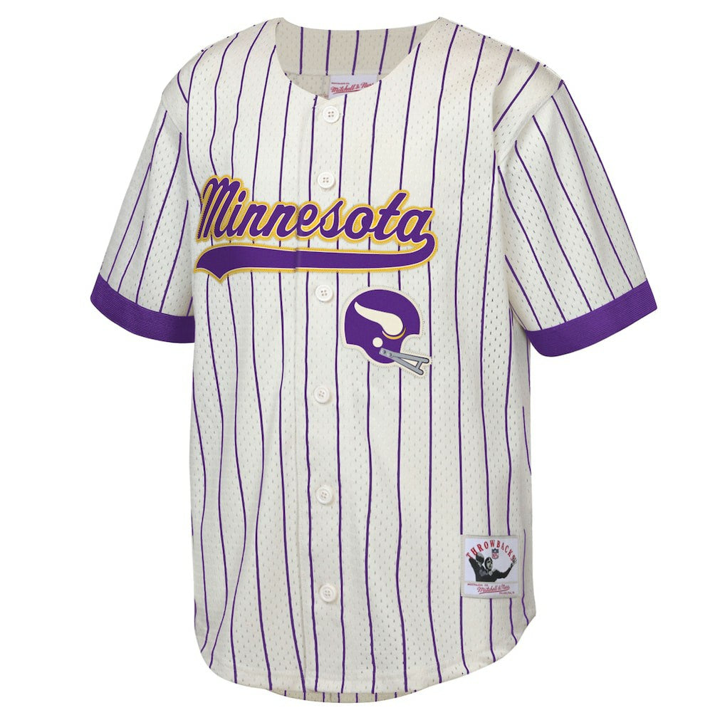 Randy Moss Minnesota Vikings Youth Retired Player Name & Number Baseball Jersey Cream - Mitchell & Ness