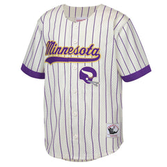 Randy Moss Minnesota Vikings Youth Retired Player Name & Number Baseball Jersey Cream - Mitchell & Ness