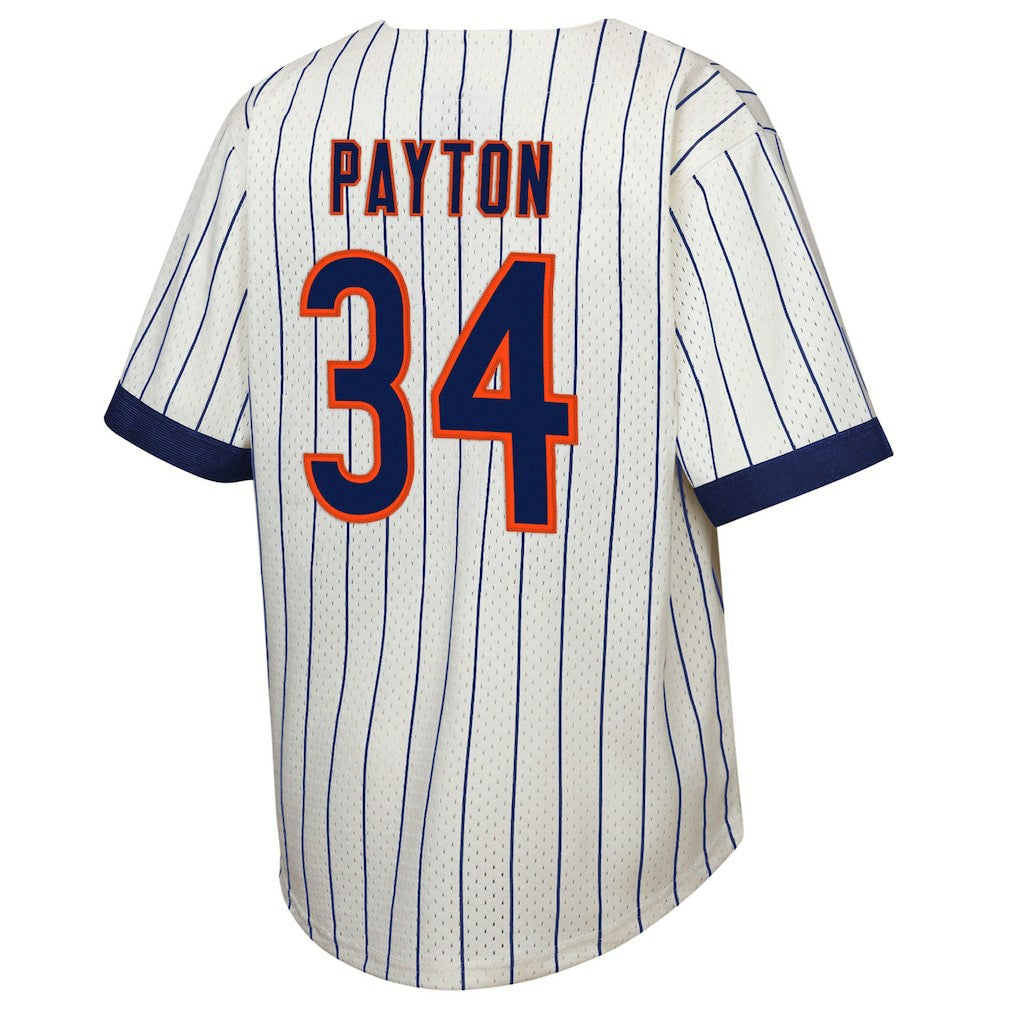 Walter Payton Chicago Bears Youth Retired Player Name & Number Baseball Jersey Cream - Mitchell & Ness