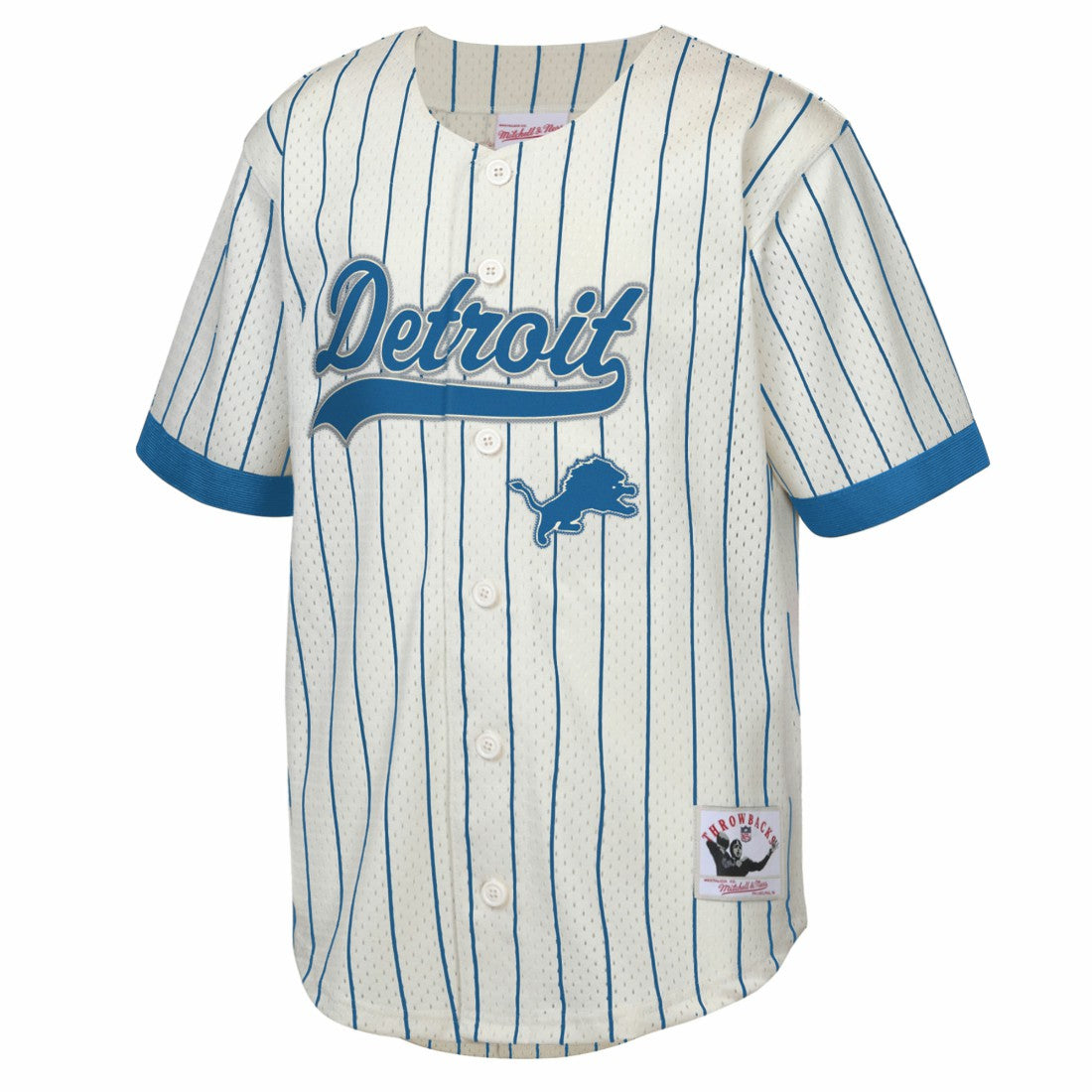 Barry Sanders Detroit Lions Youth Retired Player Name & Number Baseball Jersey Cream - Mitchell & Ness