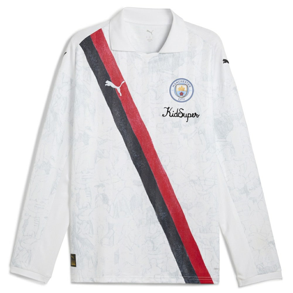 Puma Manchester City x KidSuper 2025 FIFA Club World Cup Retro Long Sleeve T-Shirts - White