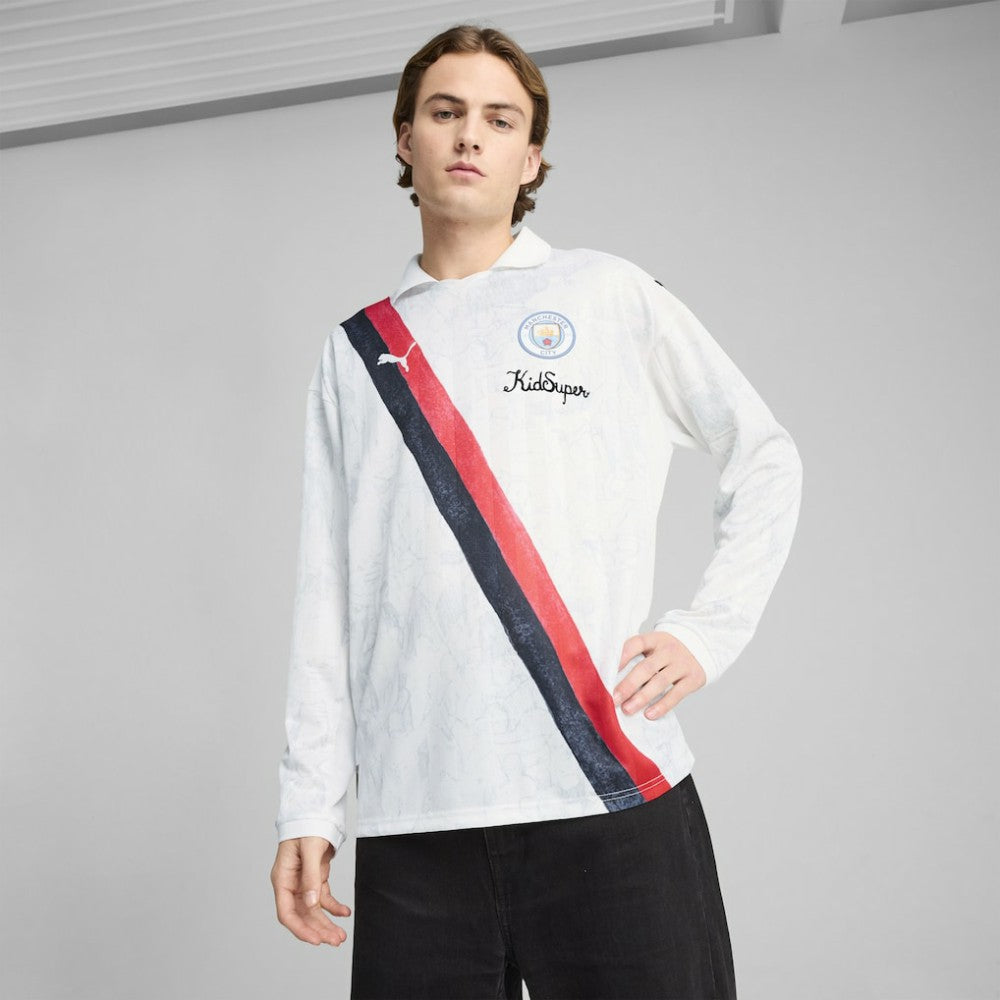 Puma Manchester City x KidSuper 2025 FIFA Club World Cup Retro Long Sleeve T-Shirts - White