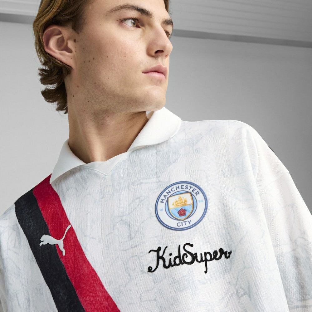 Puma Manchester City x KidSuper 2025 FIFA Club World Cup Retro Long Sleeve T-Shirts - White