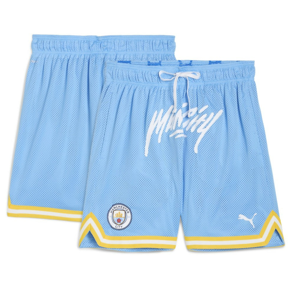 Puma Manchester City 2025 FIFA Club World Cup Hoops Reversible Shorts - Light Blue