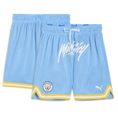 Puma Manchester City 2025 FIFA Club World Cup Hoops Reversible Shorts - Light Blue
