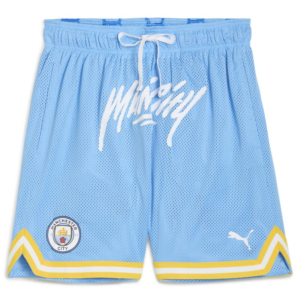 Puma Manchester City 2025 FIFA Club World Cup Hoops Reversible Shorts - Light Blue