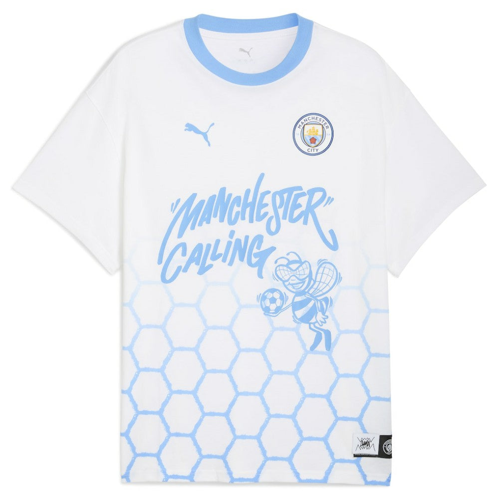Puma Manchester City 2025 FIFA Club World Cup Hoops T-Shirts - White