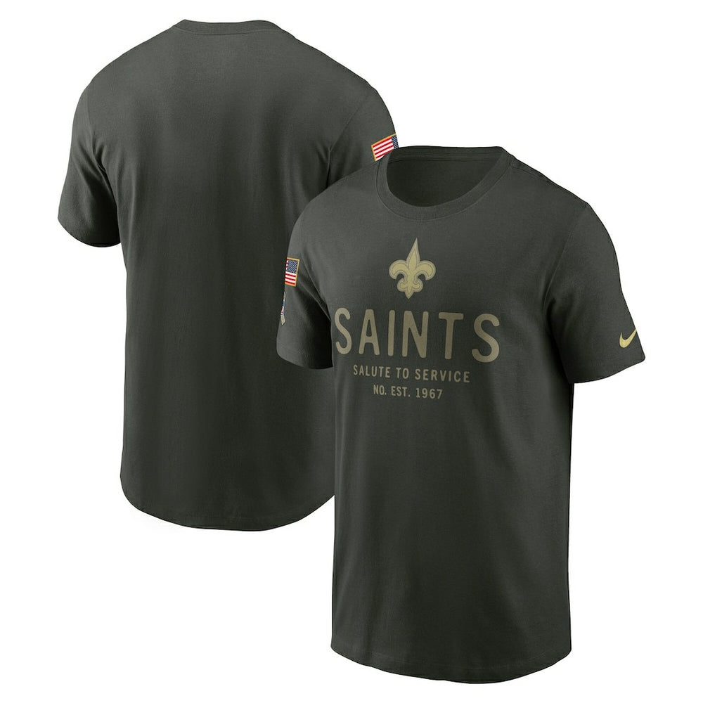 New Orleans Saints 2025 Salute to Service Sideline Primary Edge Dri-FIT T-Shirt Forest Green - Nike