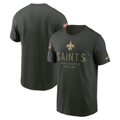 New Orleans Saints 2025 Salute to Service Sideline Primary Edge Dri-FIT T-Shirt Forest Green - Nike