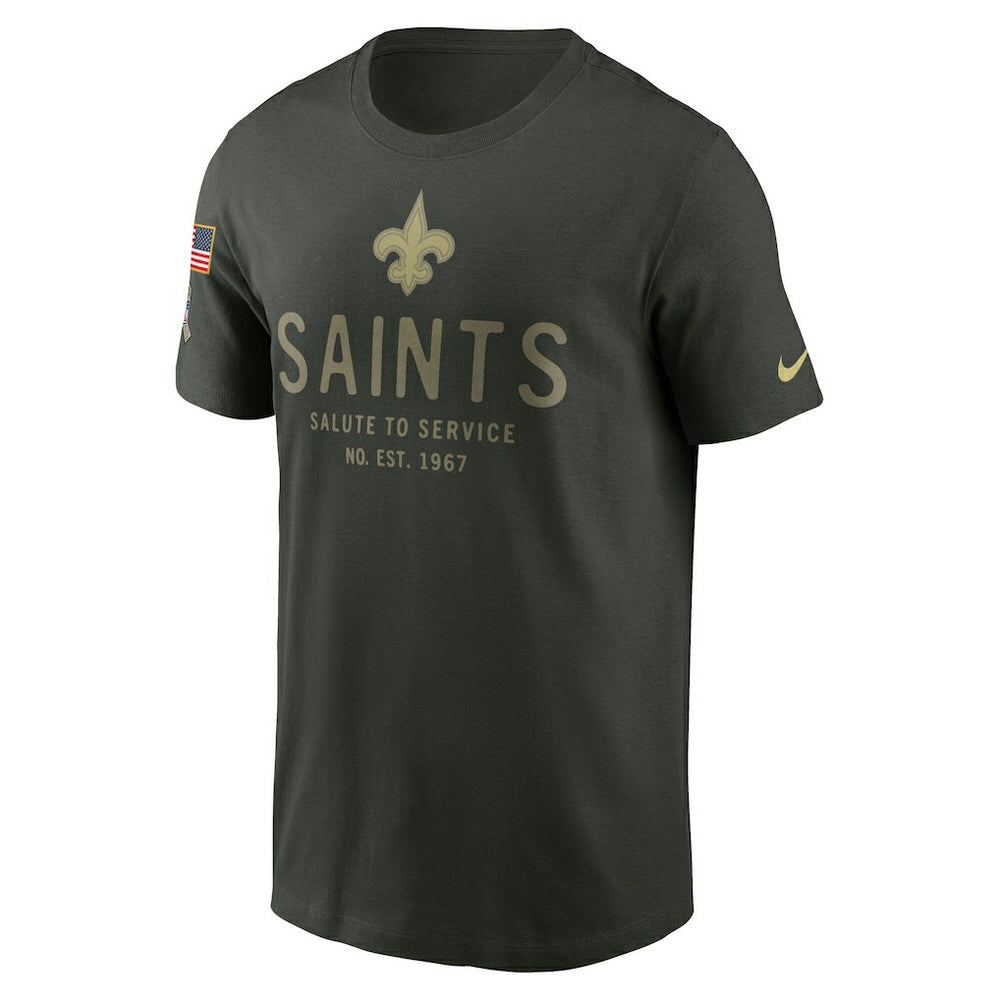 New Orleans Saints 2025 Salute to Service Sideline Primary Edge Dri-FIT T-Shirt Forest Green - Nike