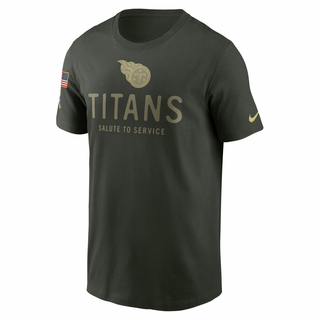 Tennessee Titans 2025 Salute to Service Sideline Primary Edge Dri-FIT T-Shirt Forest Green - Nike