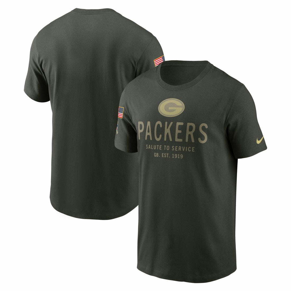 Green Bay Packers 2025 Salute to Service Sideline Primary Edge Dri-FIT T-Shirt Forest Green - Nike