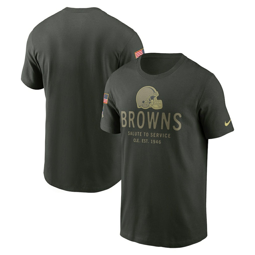 Cleveland Browns 2025 Salute to Service Sideline Primary Edge Dri-FIT T-Shirt Forest Green - Nike
