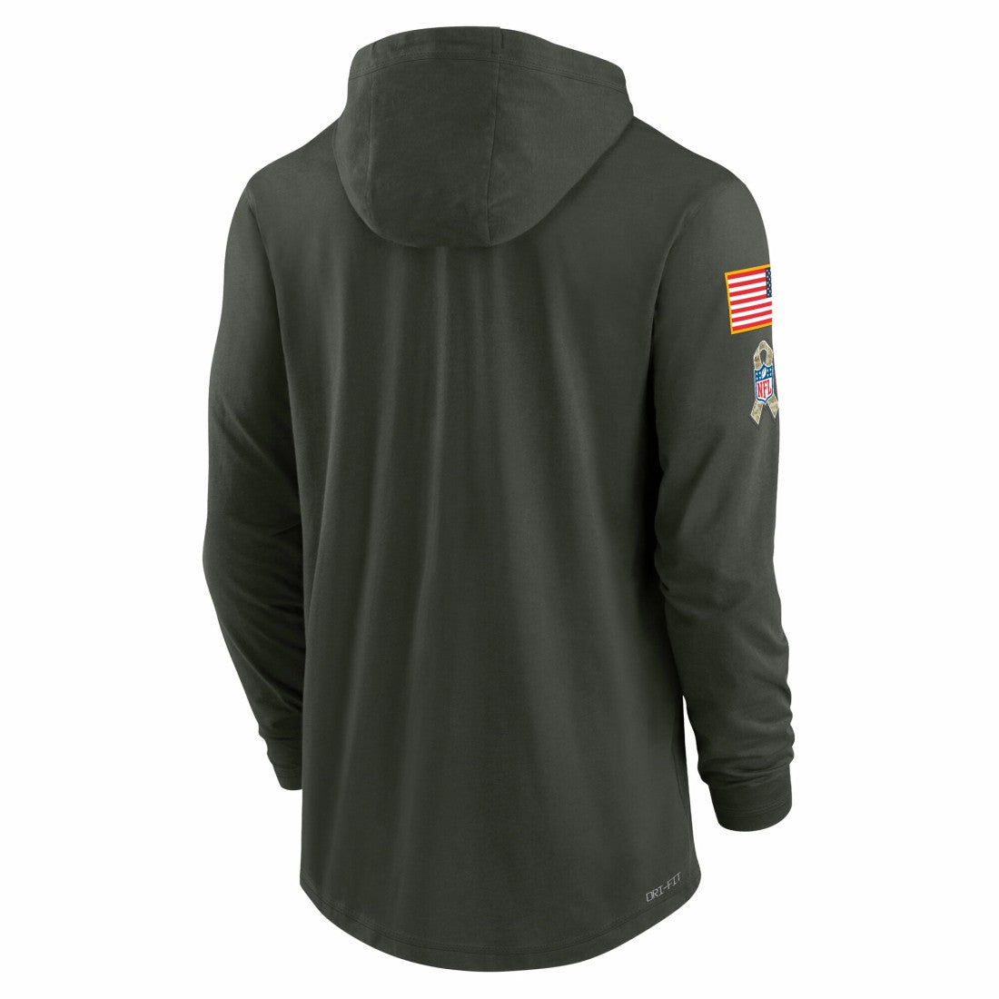 Detroit Lions 2025 Salute to Service Sideline Dri-FIT Lightweight Hooded Pullover Forest Green - Nike