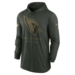 Arizona Cardinals 2025 Salute to Service Sideline Dri-FIT Lightweight Hooded Pullover Forest Green - Nike