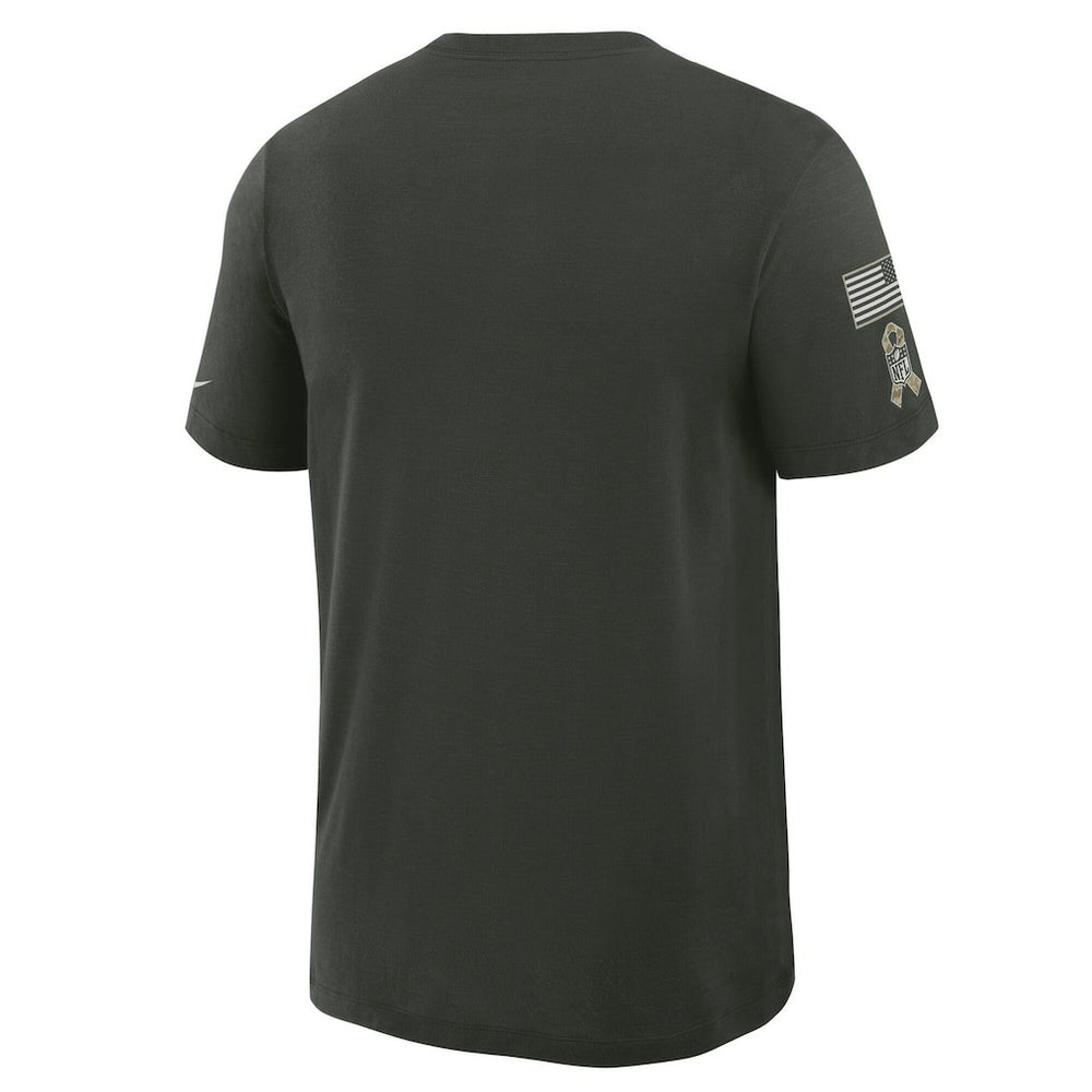 Los Angeles Chargers 2025 Salute to Service Sideline Slub Dri-FIT T-Shirt Dark Green - Nike