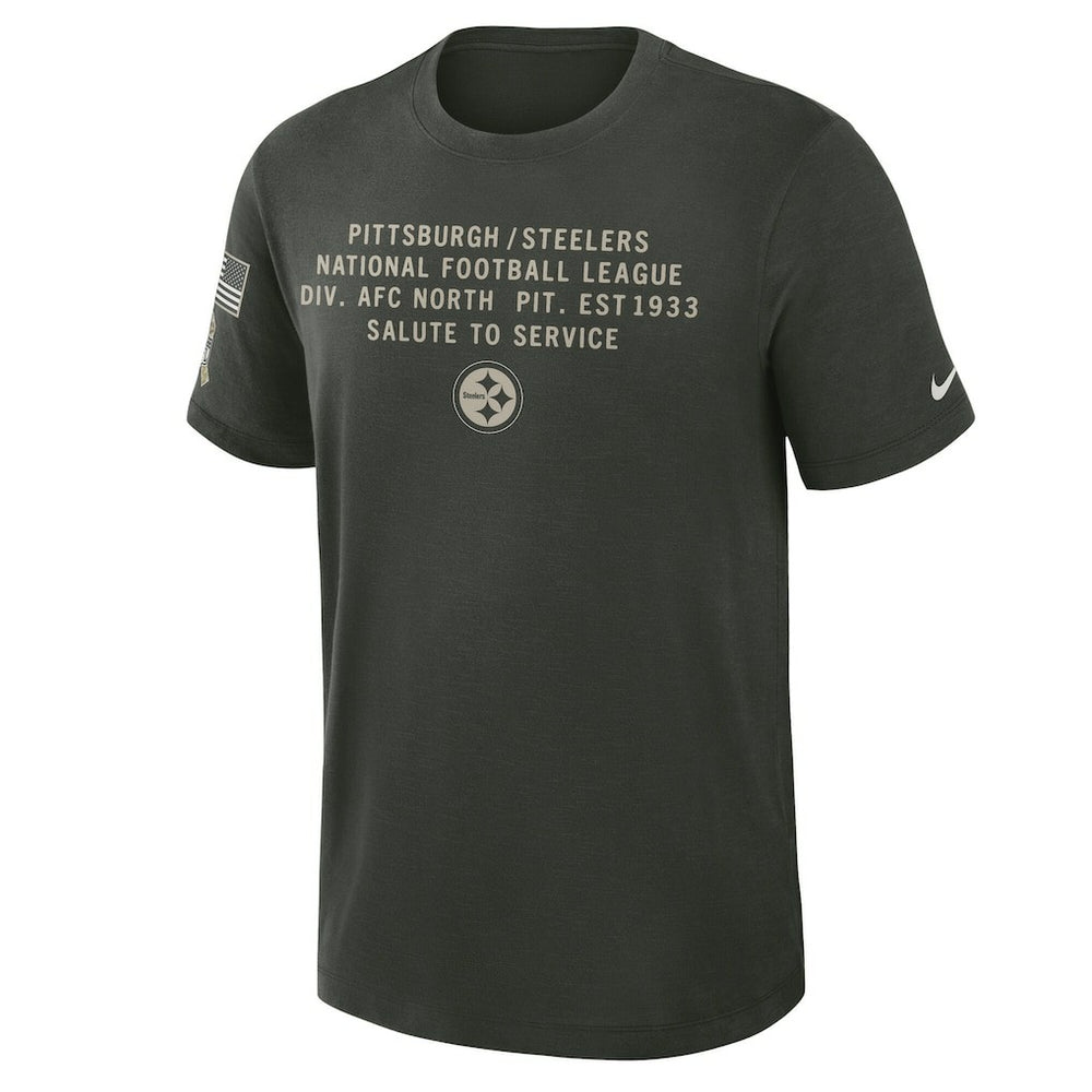 Pittsburgh Steelers 2025 Salute to Service Sideline Slub Dri-FIT T-Shirt Dark Green - Nike