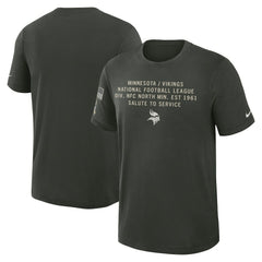 Minnesota Vikings 2025 Salute to Service Sideline Slub Dri-FIT T-Shirt Dark Green - Nike