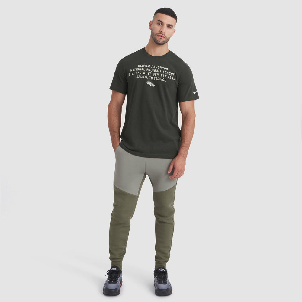 Denver Broncos 2025 Salute to Service Sideline Slub Dri-FIT T-Shirt Forest Green - Nike